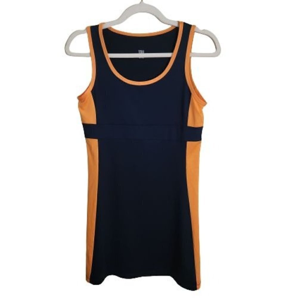 Tail Navy Orange Color Block Golf  Tennis Loungewear Athletic Dress Size XS